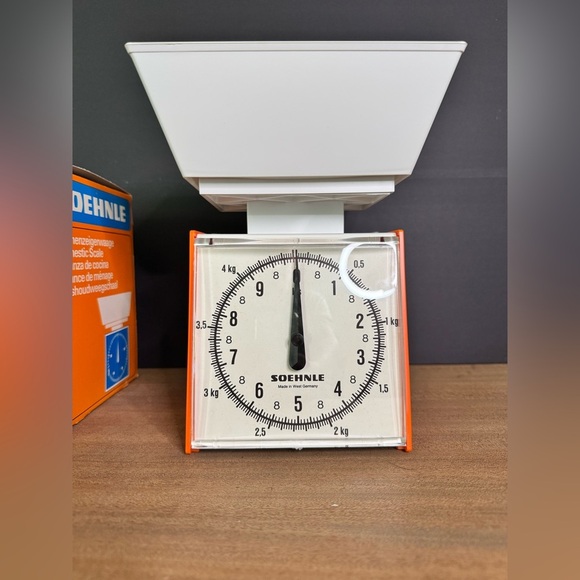 SOEHNLE Vintage Space Age Rare Orange Kitchen Scale Capacity 5 Kilo West Germany - Picture 4 of 11
